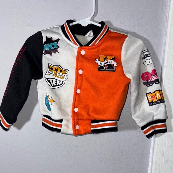 Other - Colorful Patchwork Varsity Jacket 9-12m